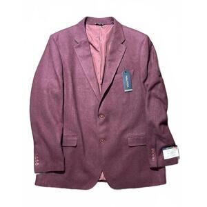 Nautica Branford Burgundy Sport Coat Mens 46L Modern Fit Blazer‎ Jacket